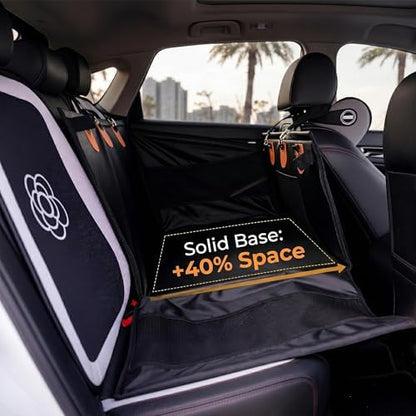 Large Dog Car Seat, Upgraded PU Leather Back Seat Extender with Hard Bottom, Waterproof Pet Car Seat Cover for Medium Sized Dog, Pet Hammock for Cars, SUVs, Trucks - Image 3