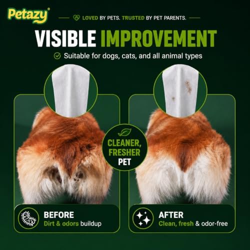 Petazy XL Rear End & Butt Pet Wipes for Dogs & Cats, Unscented, 72ct - Image 4