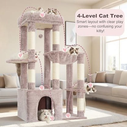 Heybly Heavy Duty Cat Tree with Large Base for Large Indoor Cats HCT026MU - Image 2