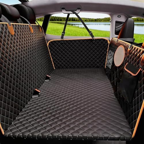 Dog Car Seat Cover for Back Seat, Hard Bottom Back Seat Extender for Dogs by YoygertyDirect