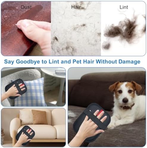 2 Pack Pet Hair Removal Glove, Reusable Electrostatic Fur Cleaner - Image 7