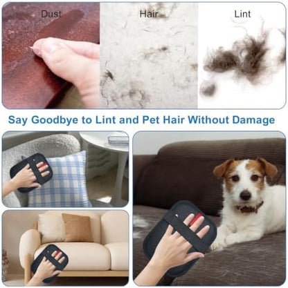 2 Pack Pet Hair Removal Glove, Reusable Electrostatic Fur Cleaner - Image 7