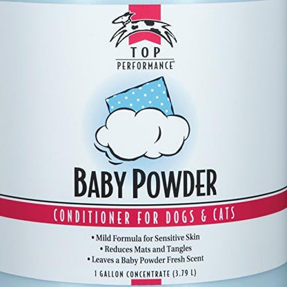 Top Performance Baby Powder Scent Pet Conditioner for Dogs and Cats, Safe for Puppies or Kittens Aged 6 Weeks and Older, 1 Gallon - Image 2