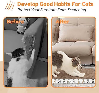 PatiencET Cat Scratch Pad with Box, 4 Pack Cardboard Scratcher Lounge Bed - Image 6