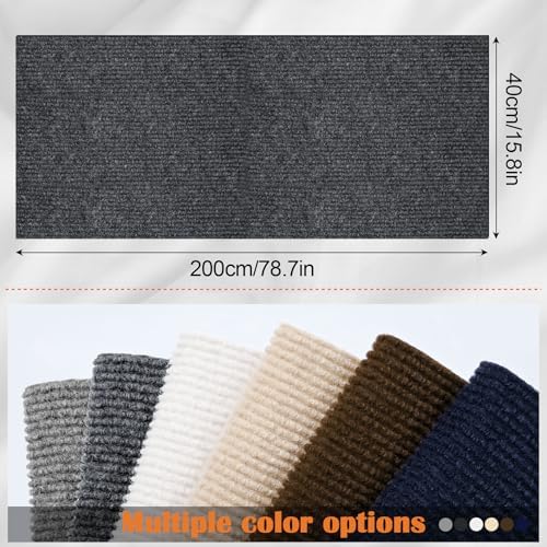 Couch Protector from Cat Claws - 78.7" x 15.8" Trimmable Self-Adhesive Cats Claws Scratch Pads, Cat DIY Climbing Cats Scratch Mat Tree Replacement Indoor (Dark Gray) - Image 2
