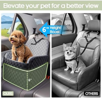 Waterproof Dog Booster Car Seat for Small Medium Dogs up to 26 lbs - Image 3
