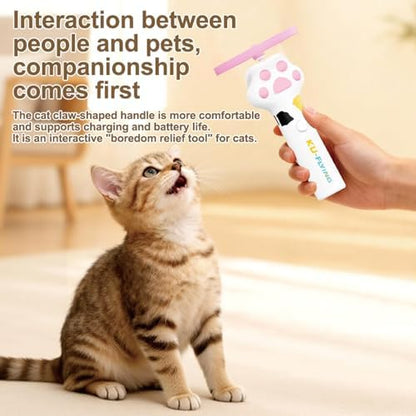 Cat Disc Launcher Toy, Rechargeable LED Flying Spinner Fetch Interactive - Image 5