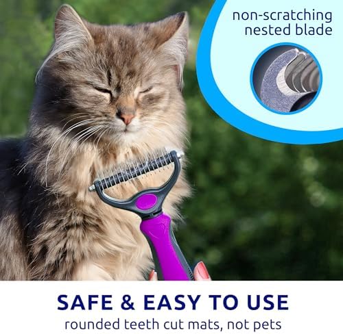 Pat Your Pet Deshedding Brush & Metal Comb Grooming Combo for Cats & Dogs - Image 6