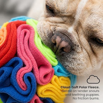 Snuffle Ball for Dogs - Soft Polar Fleece Interactive Puzzle Toy for Mental Stimulation & Boredom - Safe, Plastic-Free Foraging Game & Slow Feeder to Keep Pets Busy Indoors - Image 3