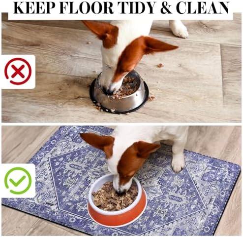 Dog Food Mats for Floors, Absorbent Dog Bowl Mat for Food and Water Dispenser Mat, Quick Dry Cat Food Mat Pet Supplies - Image 3