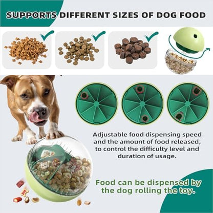 KADTC XL Rolling Dog Treat Dispenser Toys Wobble Giggle Ball, Slow Feeder - Image 4