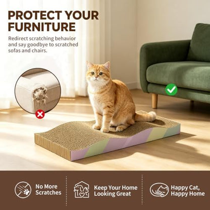 Cat Scratching Board 2-Pack, Reversible Cat Scratcher Pad, Large - Image 3
