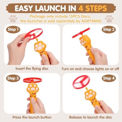 15 PCS Flying Spinners for Disc Launcher Interactive Cat Fetch Toy - Image 3