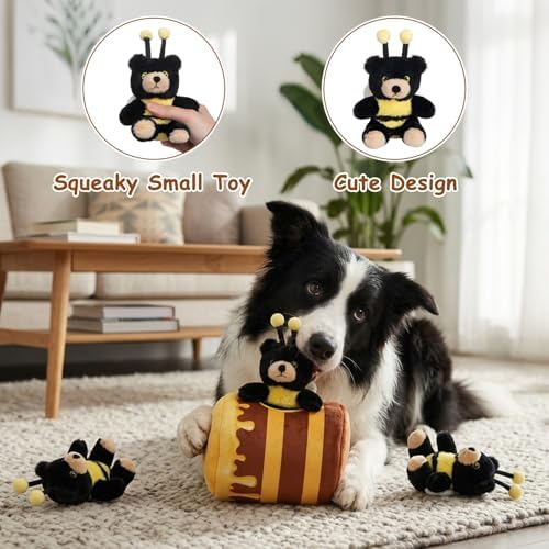 Hollypet Squeaky Hide and Seek Dog Toys for Small and Medium, Honey Pot - Image 4