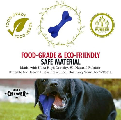 SuperChewer Tough Dog Bone Toy | Lifetime Replacement | Strong Natural Rubber | Great Dog Fetch Toy | Chew Toys for Dogs | Ultra Durable Chew Toys for Moderate Chewers | Large Breed Tested - Image 3