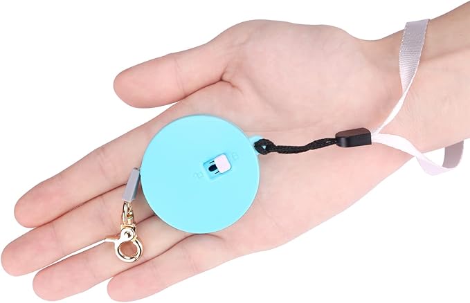 Retractable Dog Leash for Small Dogs Cats up to 11lbs with 6.5ft Anti-Pull Strong Nylon Tape, Hands Free, Mini and Portable Walking Leash with Wrist Strap, One-Hand Brake, Blue Round