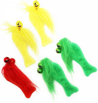Playology Cat Toy Set | 5-Pack Feather Fish | Interactive Feather Toys for Cats | Stimulating Playtime Fun
