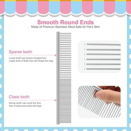 10 Pack Flea Comb for Dogs Cats, Stainless Steel Grooming Combs - Image 6