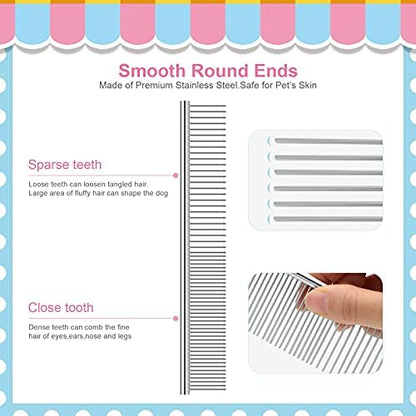 10 Pack Flea Comb for Dogs Cats, Stainless Steel Grooming Combs - Image 6