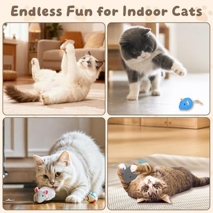 20PCS Cat Catnip Mice Toys, Mouse Toys for Cats, Interactive, Encourages Agility, Coordination, for Indoor Cats and Kittens, Cat Chew Toy for Exercise for Pet Cat Kitten Kitty - Image 7