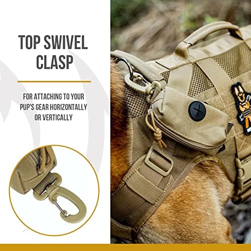 OneTigris Doggy Poop Bag Holder Zipper Dog Waste Bag Pouch Leash Attachment for Walking Training Running Hiking - Image 3