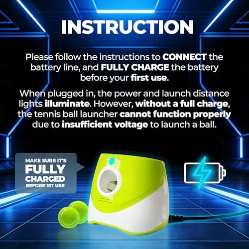OYE Dog Ball Launcher, Automatic Balls Thrower with 6 Balls for Dog, 2 Tennis Balls Throwing Machine with 10-30 ft Throw Distance, Interactive Pet Toys for Small and Medium Dogs (Green) - Image 6