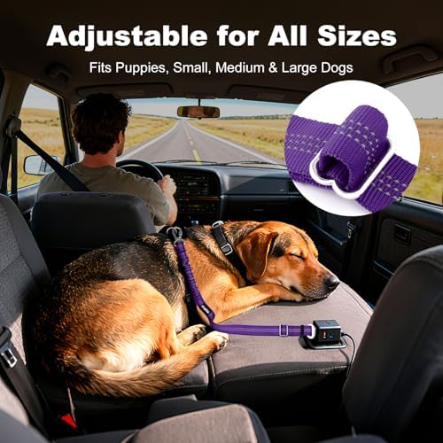 Dog Seat Belt for Car, Car Harness with Locking Aluminum Hook - Image 4