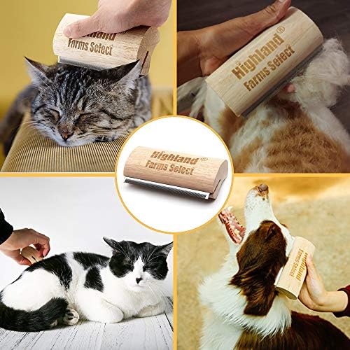 Professional Deshedding Grooming Tool for Dogs & Cats,Wood Pets Groomer 5In - Image 4