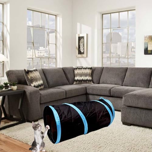 iCAGY Cat Tunnel for Indoor Small Cats Kittens Rabbits, Foldable Tube Toys - Image 2
