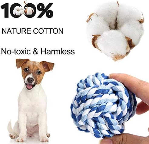 Dog Rope Ball 2Pack - Medium Breeds Knot Ball Rope Toys - Image 3