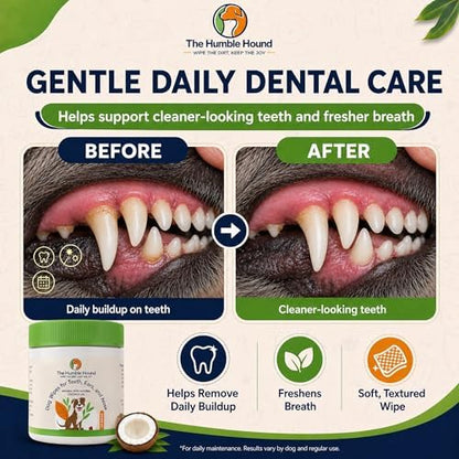 3-in-1 Dog Dental Wipes – Finger Wipes for Teeth, Ears & Snout Infused with Coconut Oil | Promotes Fresh Breath, Tartar Control & Daily Hygiene | Gentle Grooming Wipes for All Dogs – 50 Count - Image 5
