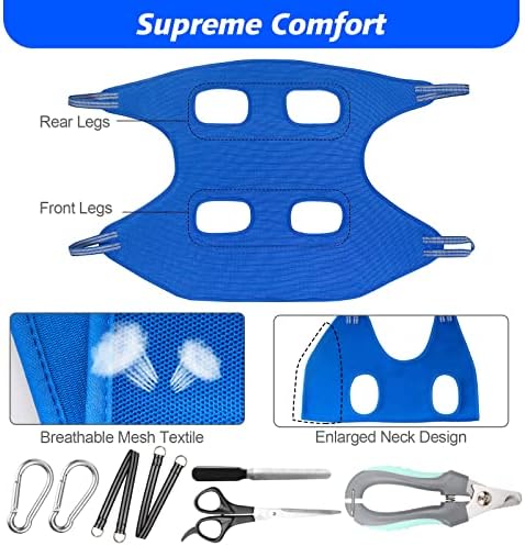 Ateson Pet Grooming Hammock, Dog Grooming Harness for Nail Trimming, Size M - Image 6