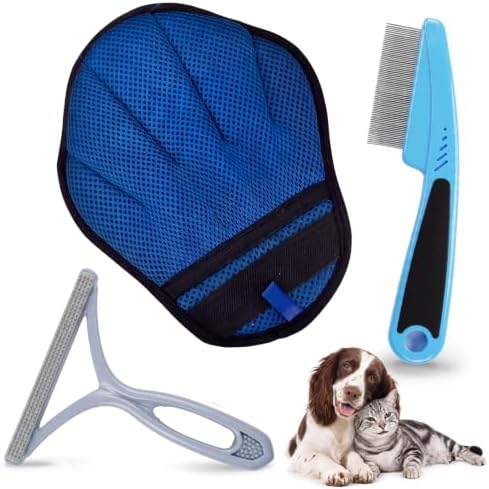 ROZKITCH 3-in-1 Pet Hair Removal Kit, Grooming Glove, Comb & Carpet Scraper by ROZKITCH
