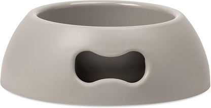 United Pets Pappy Dog Bowl for Dogs and Cats | BPA Free Premium Water and Food Pet Bowls Feeder for Medium Size Pets | Eco Friendly & Pet Safe Food Grade Materials | Made in Italy | Taupe -36 Oz