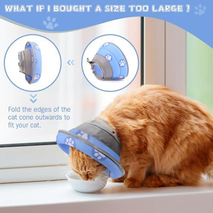 Cat Cone Collar Soft Elizabethan Collar for Surgery Recovery - Adjustable for Small and Large Cats Kittens to Stop Licking - Image 4