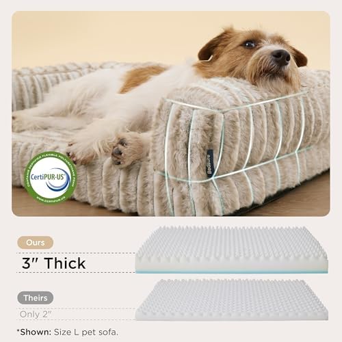 Bedsure ComfyFleece™ Memory Foam Orthopedic Dog Beds Medium Size Dog 30" - Image 3