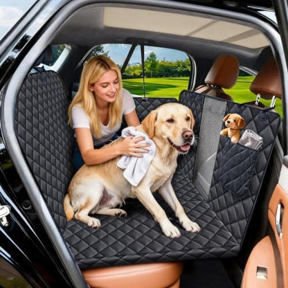 JSTHT Dog Car Seat Cover for Pets Back Seat Extender Support 420lbs - Image 2