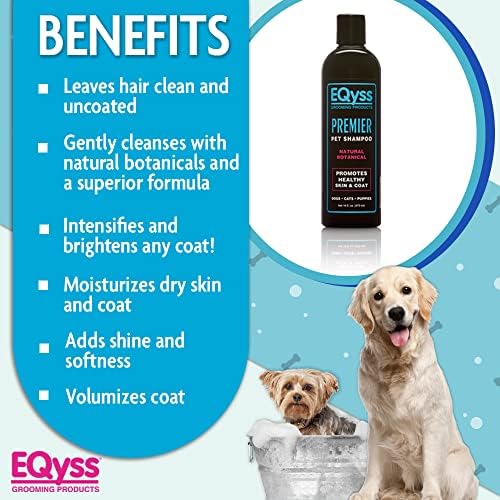 EQyss Premier Pet Shampoo - Cleanses & Moisturizes Coat, Adds Volume, Intensifies Colors, Residue-free Finish - For All Dogs, Cats, Puppies (16 oz) - Image 3
