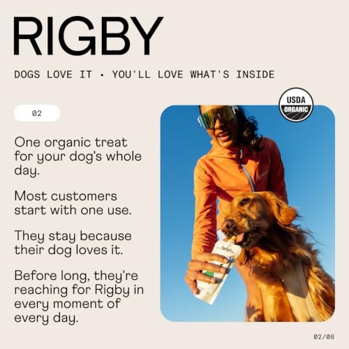 Rigby Organic Dog Treats, Grass-Fed Beef Lickable Squeeze Pouches - an Everyday Treat with 4 Real Ingredients - Meal Topper, Training, Lick Mats, Pill Time, Enrichment - 63 Calories, 6 Pack - Image 2