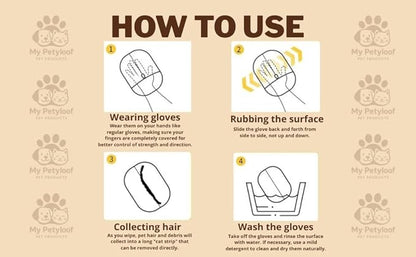 Pet Grooming Gloves with 2 Knot Remover Combs – Static Hair Removal, Deshedding & Cleaning Gloves for Dogs & Cats – Reusable, Eco-Friendly, 5-Finger Design