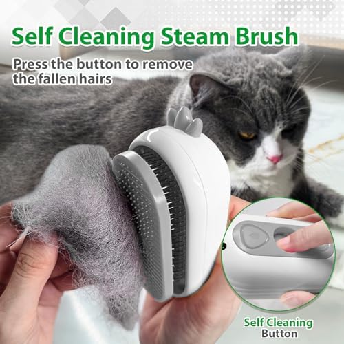 Cat Steam Brush with Release Button, 3 in 1 Pet Spray Water Comb - Image 3