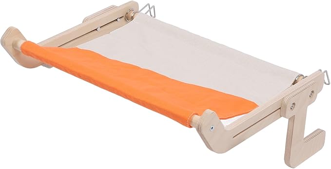 Pilipane Cat Window Perch Wood Window Hanging Pet Hammock Sturdy Frame Cat Sleeping Bed Seat Shelves for Windowsill Bedside