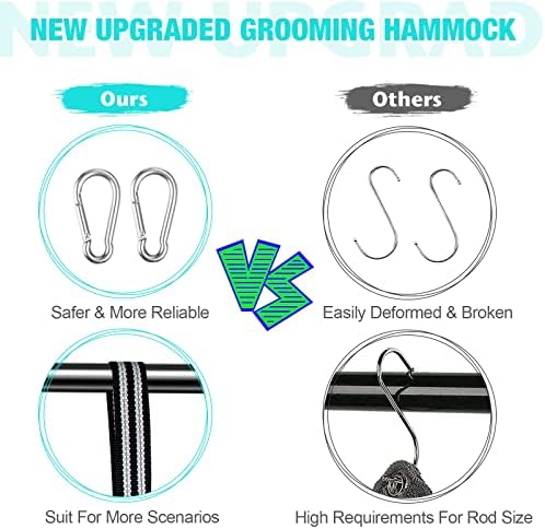 ATESON Dog Grooming Hammock - Upgrade Pet Grooming Harness for Nail Trimming (L 50lb), Dog Sling for Nail Clipping, Dog Hanging Holder Hanger for Cutting Nail with Nail Clippers - Image 5