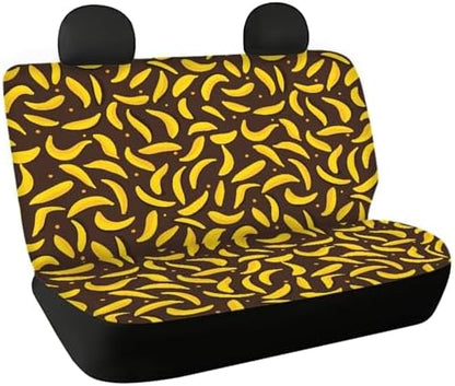 AFPANQZ Banana Car Rear Seat Covers Set Universal Fabric Cloth Car Seat Cover Automatic Backseat Protector Fit SUV Truck Van Dog Back Seats Protection Dust-Proof Washable by AFPANQZ