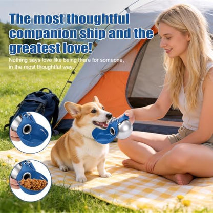 Portable Dog Water Bottle 10oz Stainless Steel Travel Bowl - Image 5