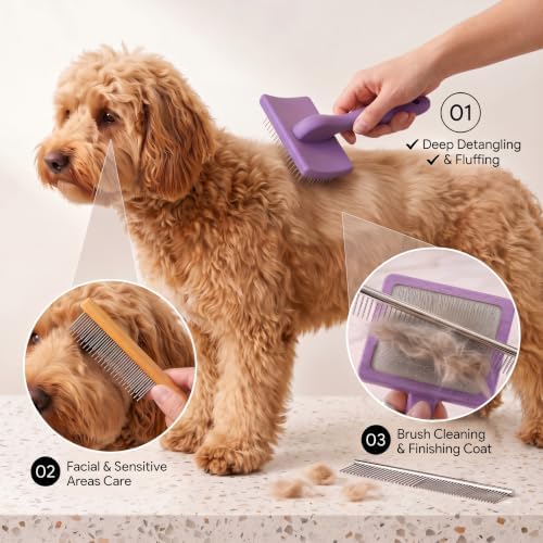 Slicker Brush for Dog, Doodles, Poodles & Long Haired Cats - Image 2