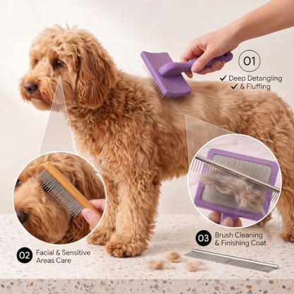 Slicker Brush for Dog, Doodles, Poodles & Long Haired Cats - Image 2
