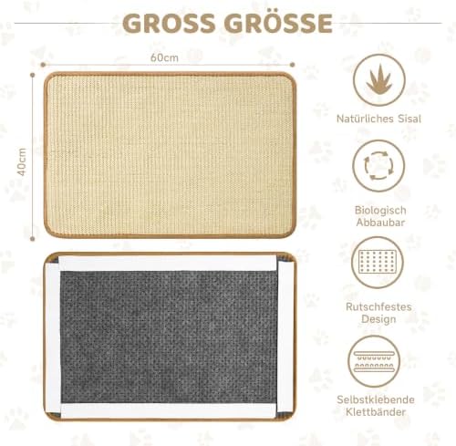 Cat Scratch Furniture Protector Pad Sisal Mat for Couch Scratching Board - Image 2