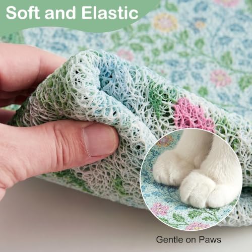 Glittme Cat Litter Mat, 24"x15" Non-Slip Washable Trapping Mat for Cats - Image 4