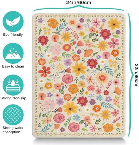 Pet Feeding Mat for Floors Waterproof Dog Mat for Food and Water Absorbent Quick Dry Non Slip mat for Cat Bowls - Image 4